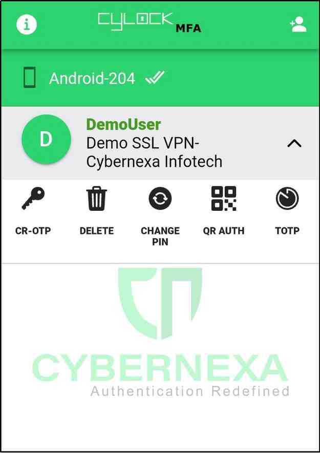 display screen - CyLock